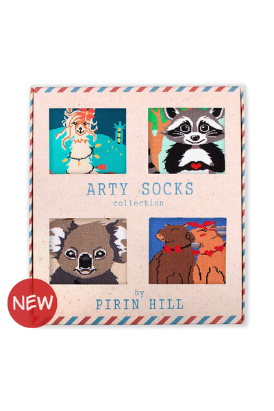Pirin Hill Box of 4 pairs of Arty Socks cotton socks Animals in Love