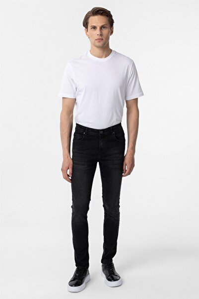 SÜVARİ Siyah Süper Slim Fit Düz Pantolon