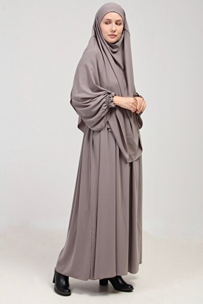 Altobeh Abaya Set - 3 Piece Set - Ruffled Sleeve Belted Sheet Veil Set