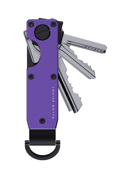 Louise Motto Keyx Burano Keychain, Minimalist, Stylish and Non-Swinging Premium Design - Metal Keychain