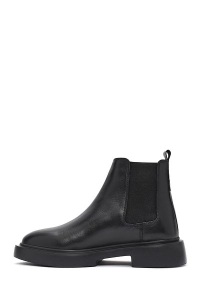 Derimod Black Leather Men's Chelsea Boots - Casual, 24Wfd 620418