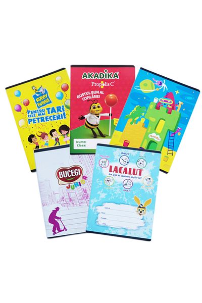 Ropet Set of 5 pieces A5 notebook 40 sheets dictando, polychrome cover, Pigna