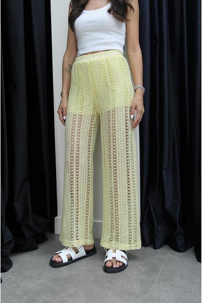 Havoş Yellow Gela Lace Pants