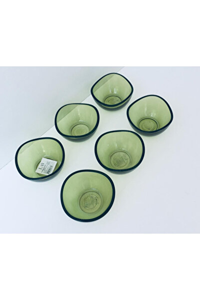 GÜROK Lav 6 'lı Vira Yeşil Mini Cam Kase,Reçellik,Sosluk /65 CC