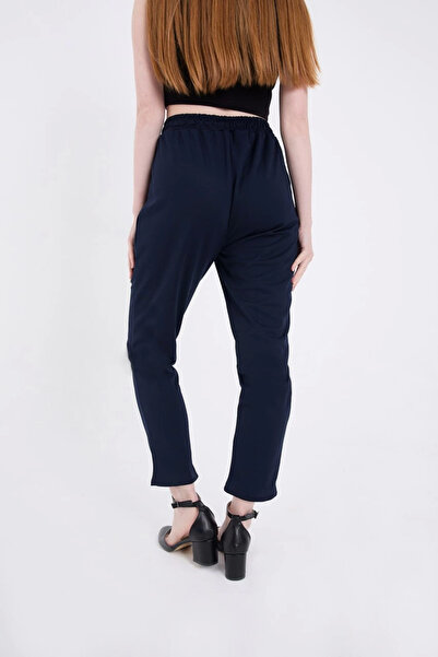 velmorafashion Velmora Full Fit Basic Sweatpants - Navy Blue -