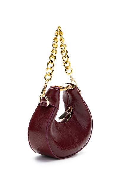minebag Mini geantă crossbody cu curea lungă cu blocare metalică Rio Claret Red