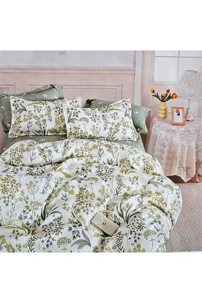 Kotonia Home Thick and Fine Bed Linen, Xxl - Floral Pattern, 6 Pieces, Talo, 18
