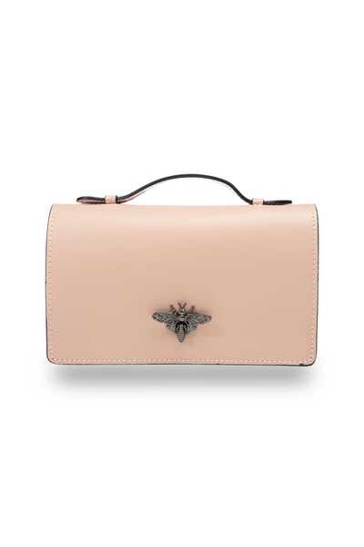 TORO NERO Geantă roz din piele naturală pentru femei Lori