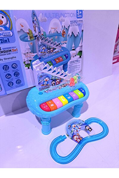 FİNCANLAR Oyuncak Pi̇yano Sesli̇ Müzi̇kli̇ Işikli Kaydirakli Penguen Merdi̇ve...