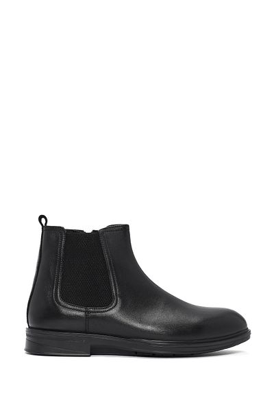Derimod Men's Black Leather Chelsea Boots 24Wfd 677618