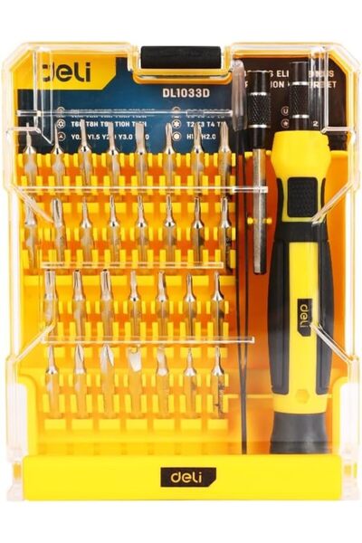 Deli مجموعة مفكات براغي دقيقة مكونة من 33 قطعة