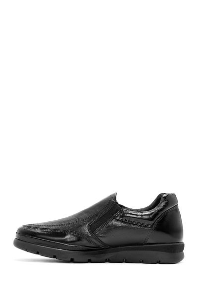 Derimod Women's Black Zipper Detailed Leather Comfort Shoes 24Wfd 236514