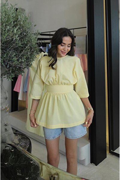 Havoş Yellow Elene Blouse with Tie at the Back