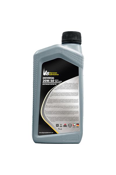 SAMER V8 Universal 20W-50 A3/B4 Multigrade Motor Oil – 1L | API SL | German High-Load Protection