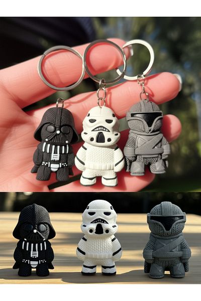 Bellanora Breloc tricotat Darth Vader și prietenii din seria Star Wars Amigurumi în cutie cadou personalizată