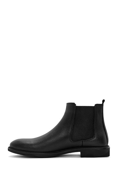 Derimod Black Leather Men's Chelsea Boots - Casual, 24WFD7540FT