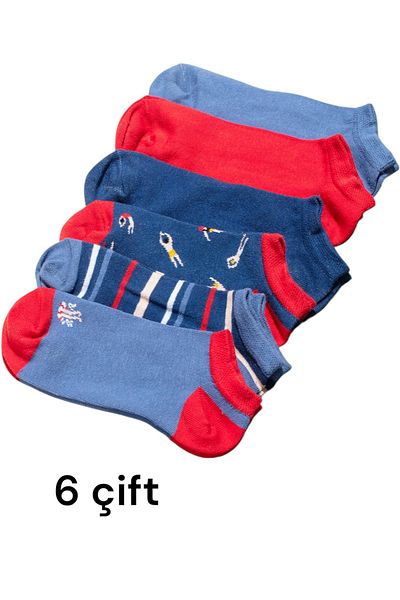 Madame Coco Anchor Women's 6-Piece Booties Socks 80% Cotton, 17% Polyamide, 3% Elastane Size 35-40