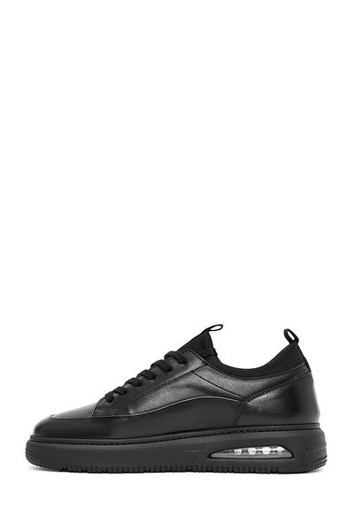 Derimod Men's Black Lace-Up Leather Sneakers 24Wfd 632218