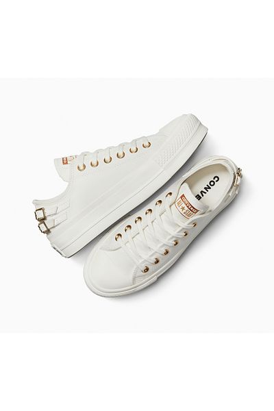 converse Sneakers Converse Chuck Taylor All Star Lift Platform Buckle, White, Unisex