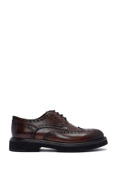 Derimod Men's Brown Laced Leather Casual Shoes 24Wfd 724218