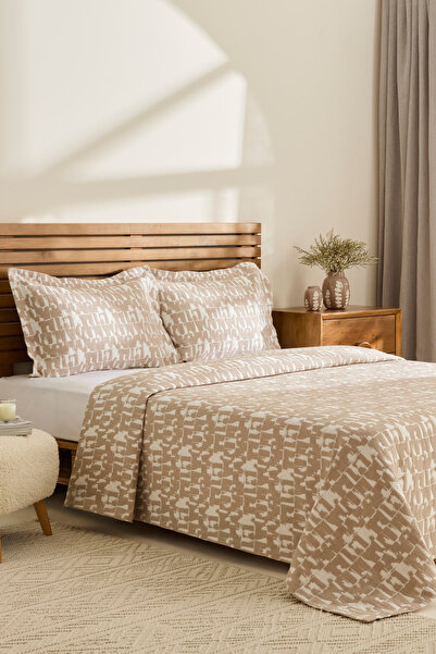 Kaşmir Home Set cuvertură de pat dublă Breeze Bej