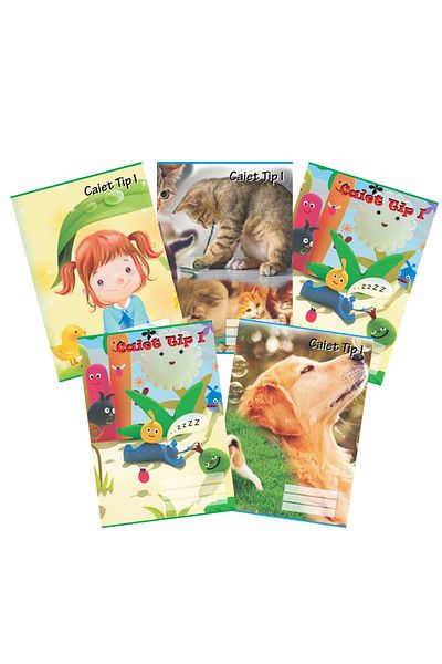Ropet Notebook Set TYPE 1, polychrome cover, 5pcs