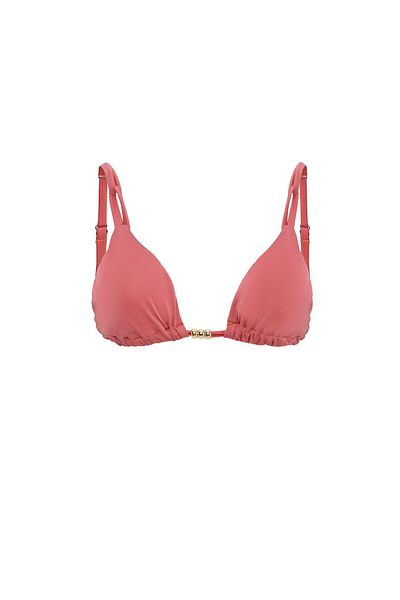 AQUAVİVA Women's Dusty Rose Izabella Gold Accessory Triangle Bikini Set