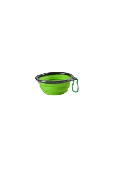 OEM Foldable Bowl For Dogs And Cats, Silicone, 400-800 Ml, Height 5 Cm, ​​Width 13 Cm, Green