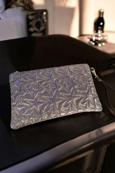 BAHELS Star Patterned Platinum Portfolio Bag