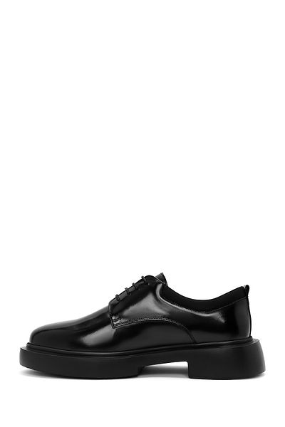 Derimod Black Leather Men's Casual Shoes - 24WFD 621422