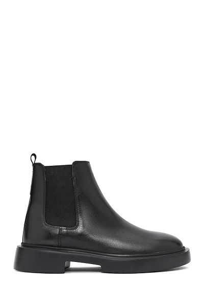 Derimod Black Leather Men's Chelsea Boots - Casual, 24Wfd 620418