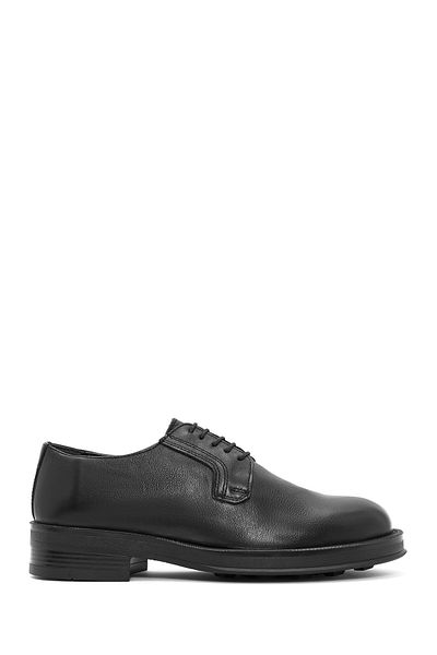 Derimod Men's Black Laced Leather Casual Shoes 24Wfd 707018