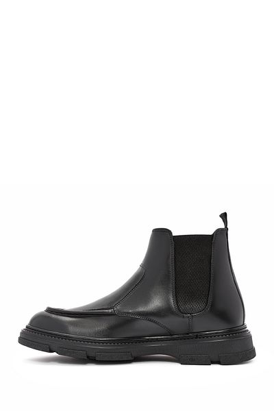 Derimod Men's Black Leather Chelsea Boots 24Wfd 604418
