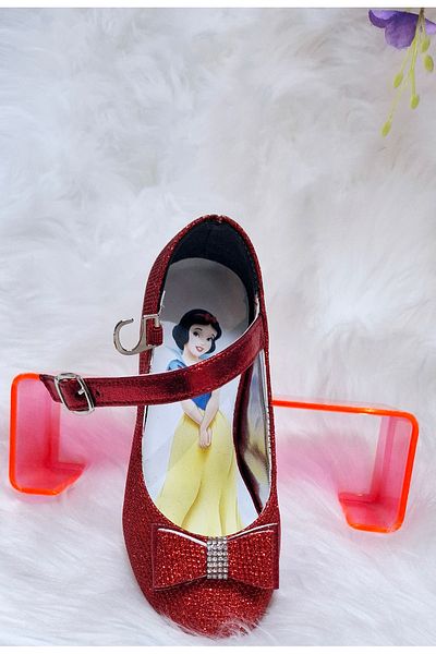 patik ayakkabı Red high heels