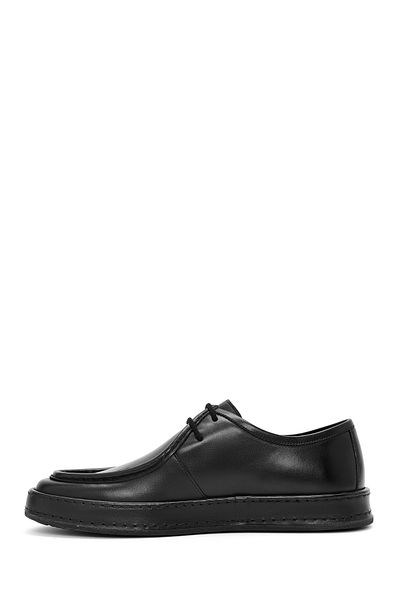 Derimod Black Leather Men's Casual Shoes - Lace-up, 24WFD 654118