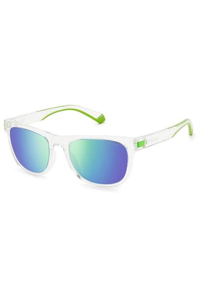 Polaroid Pld 2122/s 0ox Men's Sunglasses, White, Rectangular, 54 Mm
