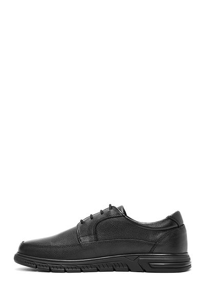 Derimod Men's Black Lace-Up Leather Casual Shoes 24Wfd7108Ft