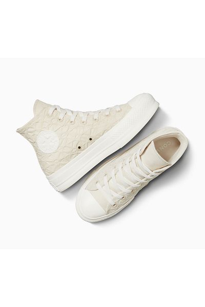 converse Sneakers Converse Chuck Taylor All Star Lift Platform Textured Material, Beige, Unisex