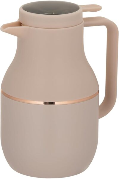 ALSAIF Coffee And Tea Vaccum Flask Steel Set In Brown/gold / Leak-proof And Keeps Drinks Hot 1.0/1.5 Liter