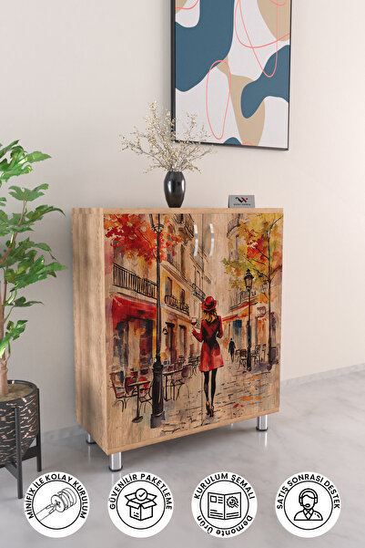 Hediyeler Kapında Nice Evening 4 Raflı Ayakkabılık Antre Hol Çok Amaçlı Ayakk...