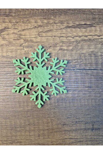 Grand Fine Art طقم قواعد أكواب من اللباد مكون من 4 قطع دائرية خضراء على شكل ن...