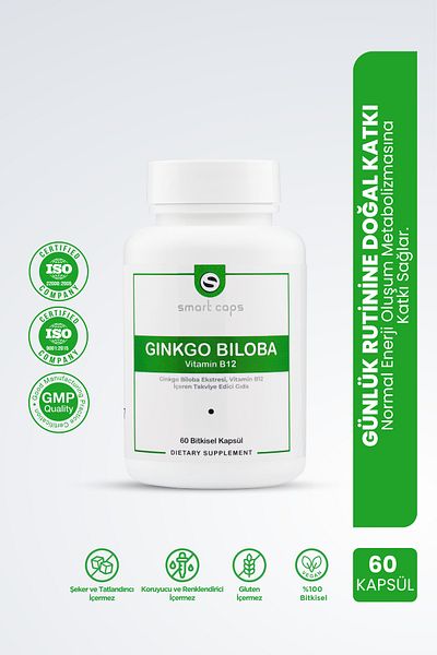 Smartcaps Ginkgo Biloba B12 60 Capsules