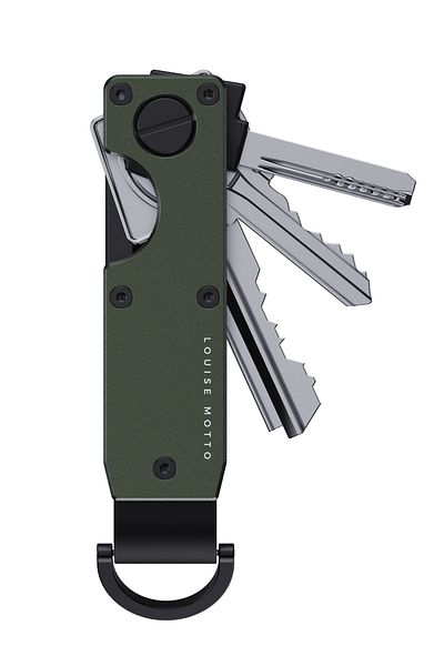 Louise Motto Keyx Burano Keychain, Minimalist, Stylish and Non-Swinging Premium Design - Metal Keychain