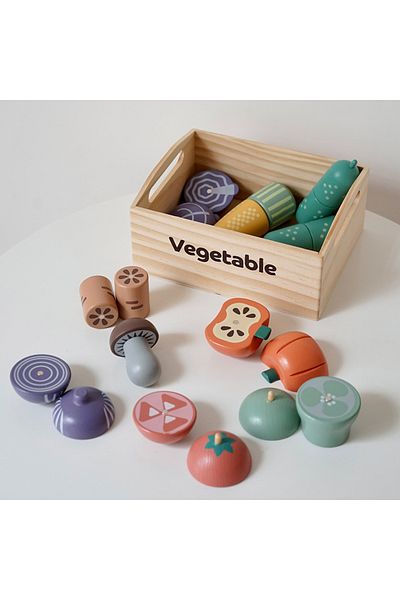 Choice Vagetable Wooden Pretend Play Kitchen Toys Cutting Food Accessories Set Fruit Vegetable Bakery Meat