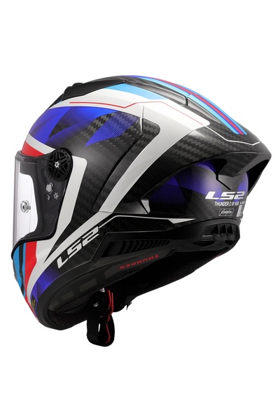 LS2 THUNDER KARBON GP AERO RAUTE MAVİ-KIRMIZI KASK