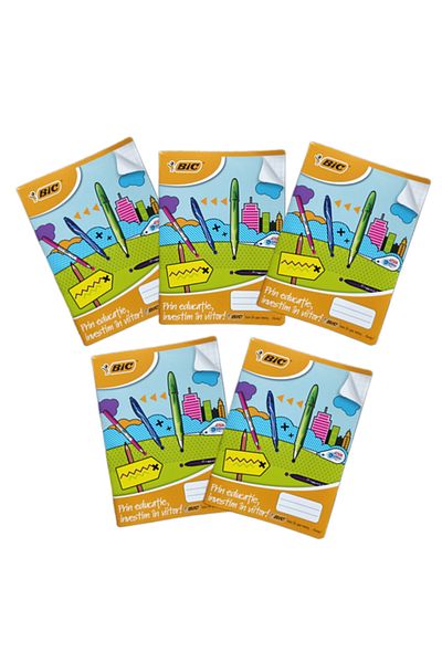 Ropet A5 Notebook Set, 40 sheets, mathematics, multicolor cover, 5pcs