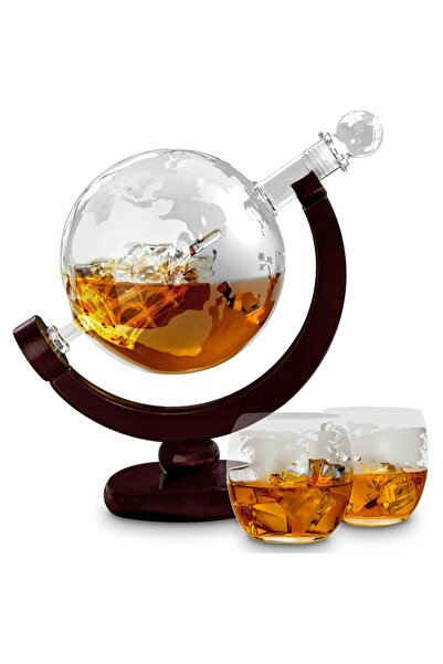MIKAMAX Set de decantor Whisky Globe și cuburi de răcire