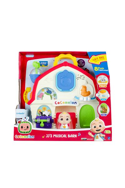 Cocomelon JJ Musical Barn with 2.5-Inches JJ Figure, Battery Operated | Interactive Toy for Toddlers