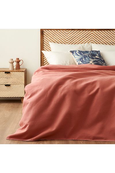Bella Maison Feel 100% Cotton Single Waffle Pike Rose Dried (150X220 cm)