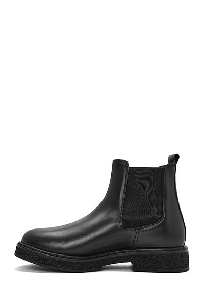 Derimod Men's Black Leather Chelsea Boots 24Wfd 724118